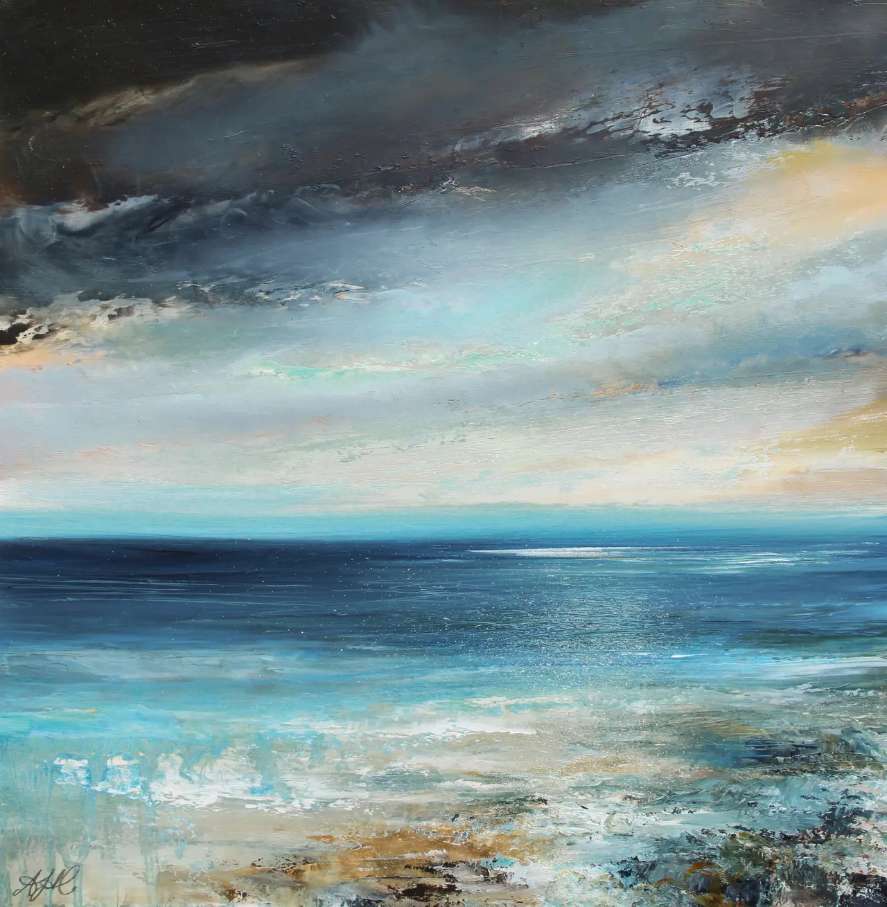 Amanda Hoskin - evening sky, mounts bay