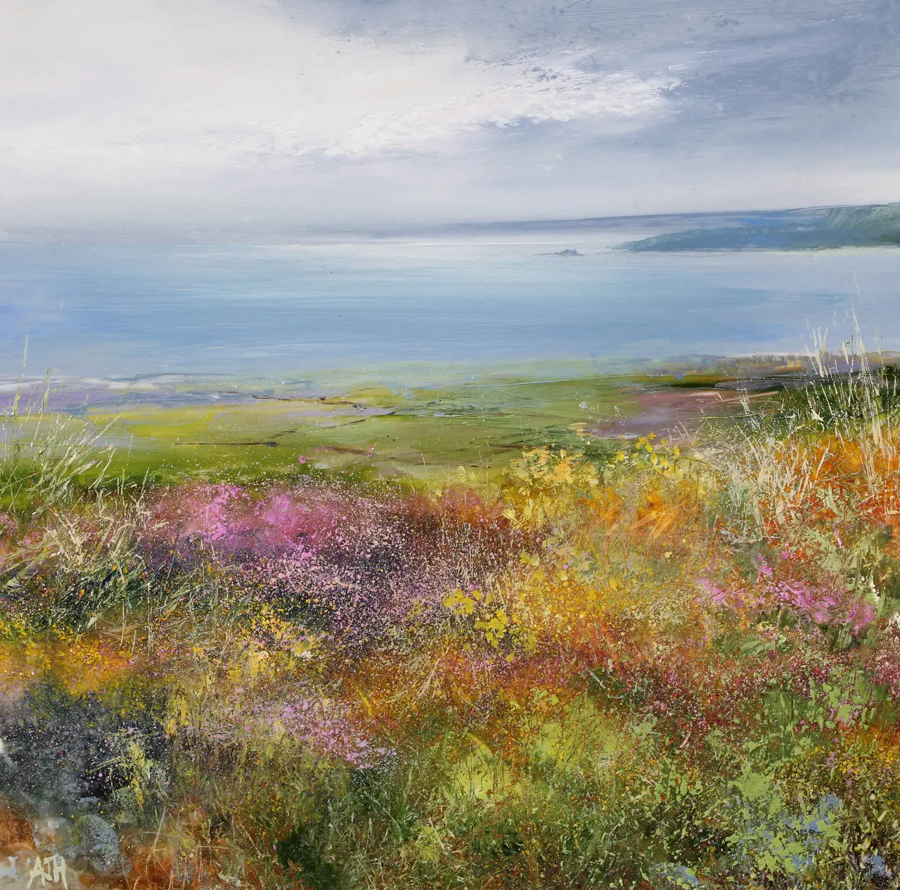 Amanda Hoskin - view across the ancient fields of zennor to st ives
