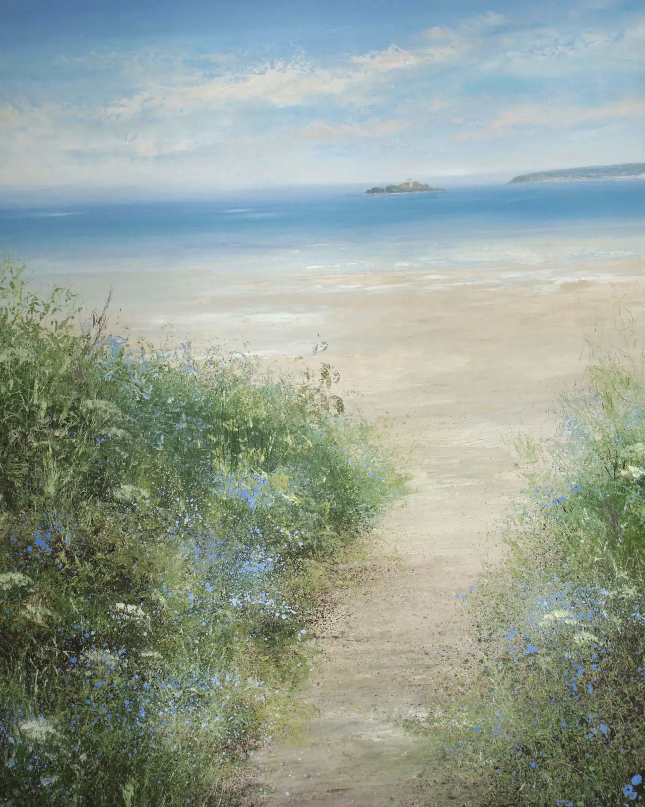 Amanda Hoskin - path down to godrevy lighthouse, cornwall