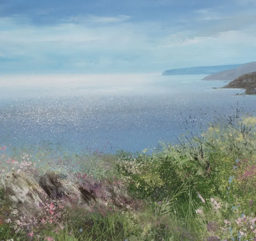 Amanda Hoskin - summer flowers towards the dodman