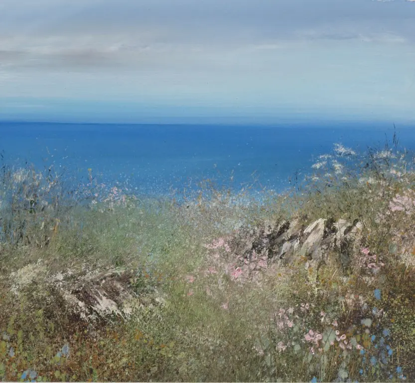 Amanda Hoskin - sea pinks on the north coast