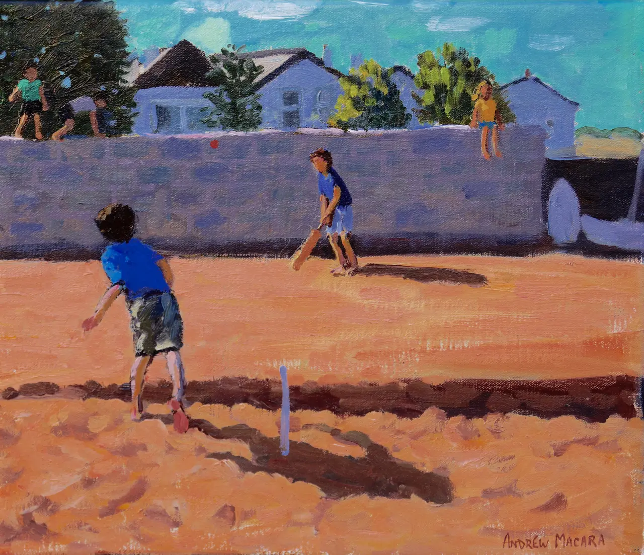 Andrew Macara - cricket practice, shaldon