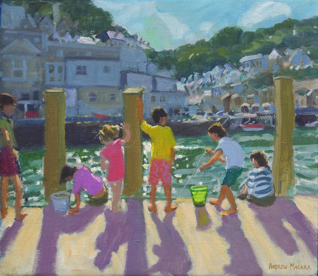 Andrew Macara - quayside fishing, looe
