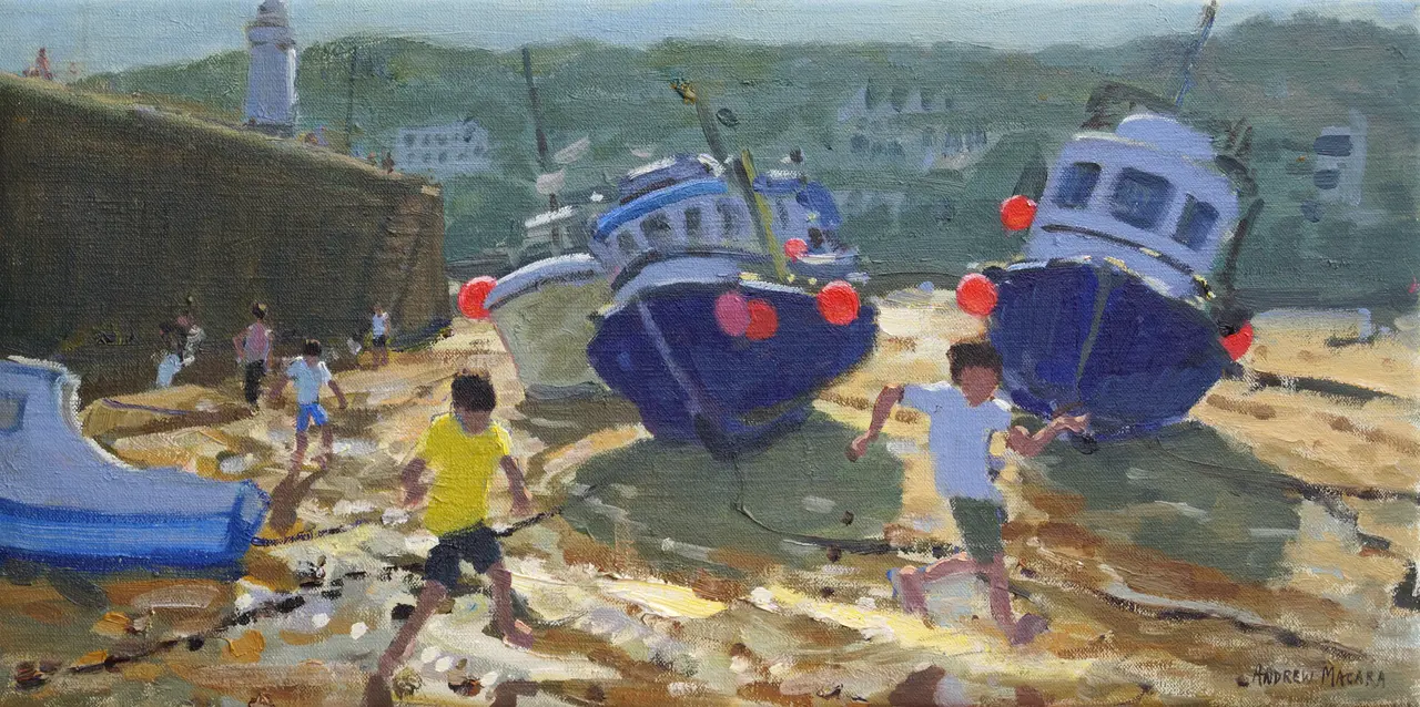 Andrew Macara - kids and boats, st ives