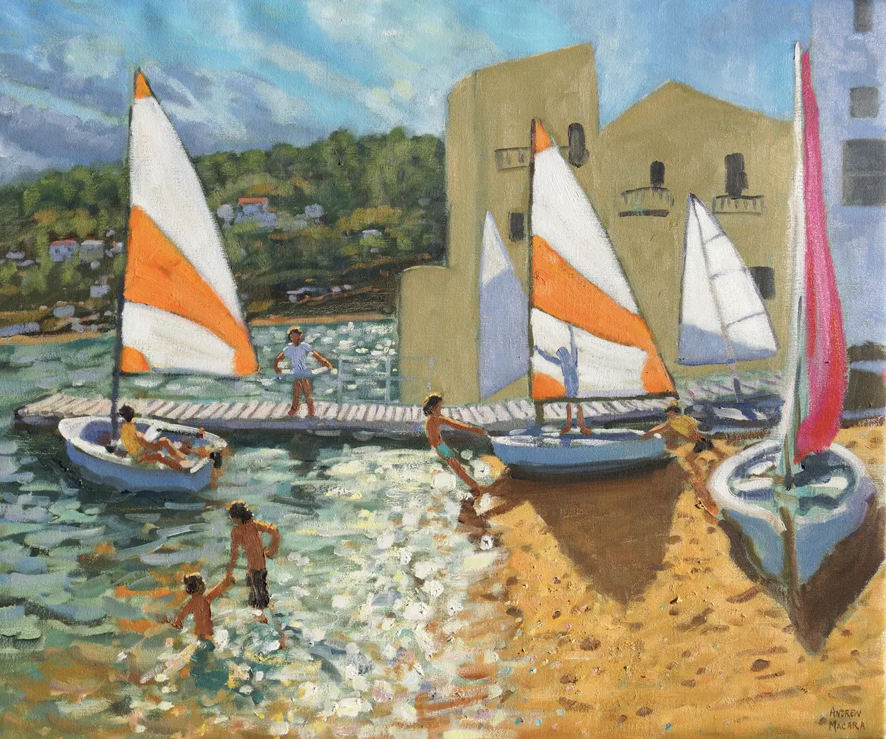 Andrew Macara - launching the boats, calella de palafrugell, spain