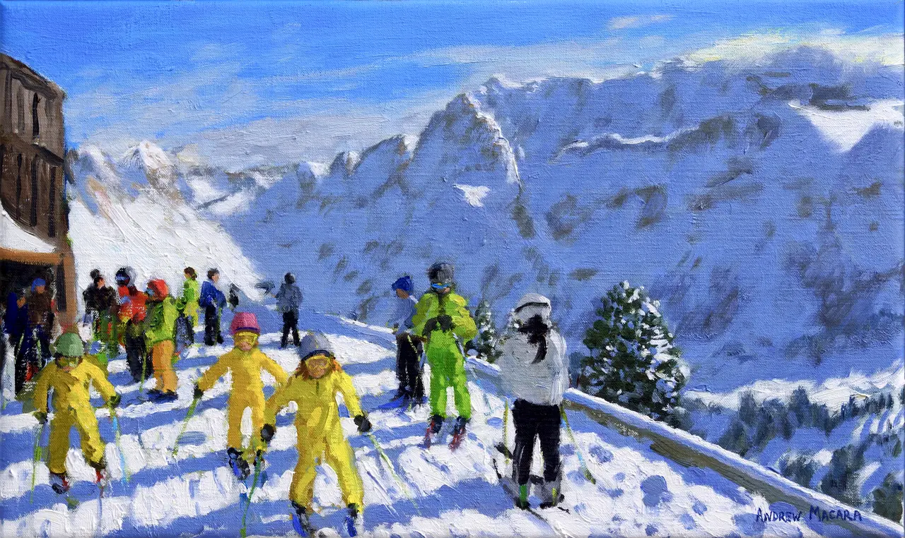 Andrew Macara - young skiers, val gardena, italy