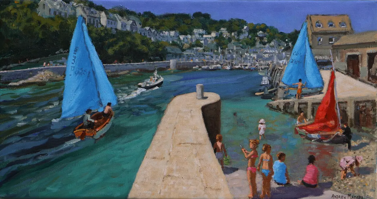 Andrew Macara - returning boats, looe, cornwall
