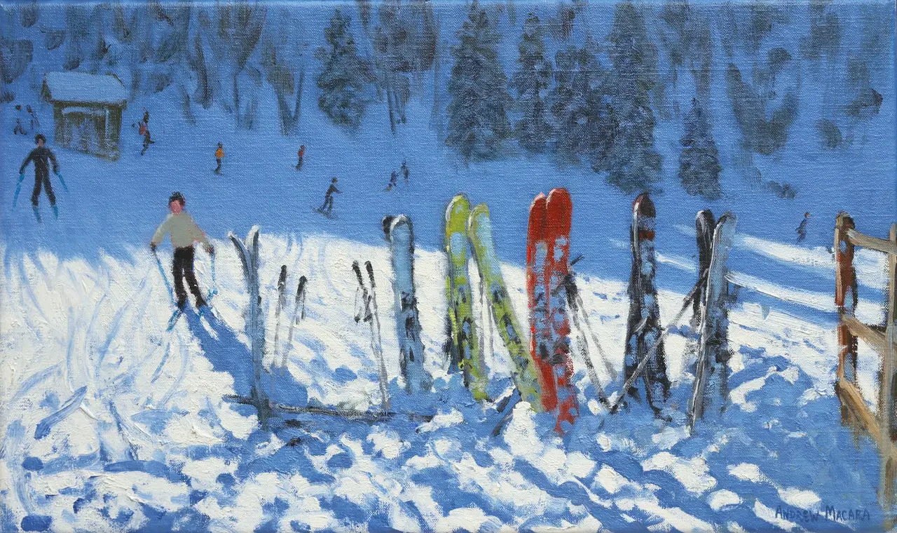 Andrew Macara - skis and poles, samoens, grand massif, france