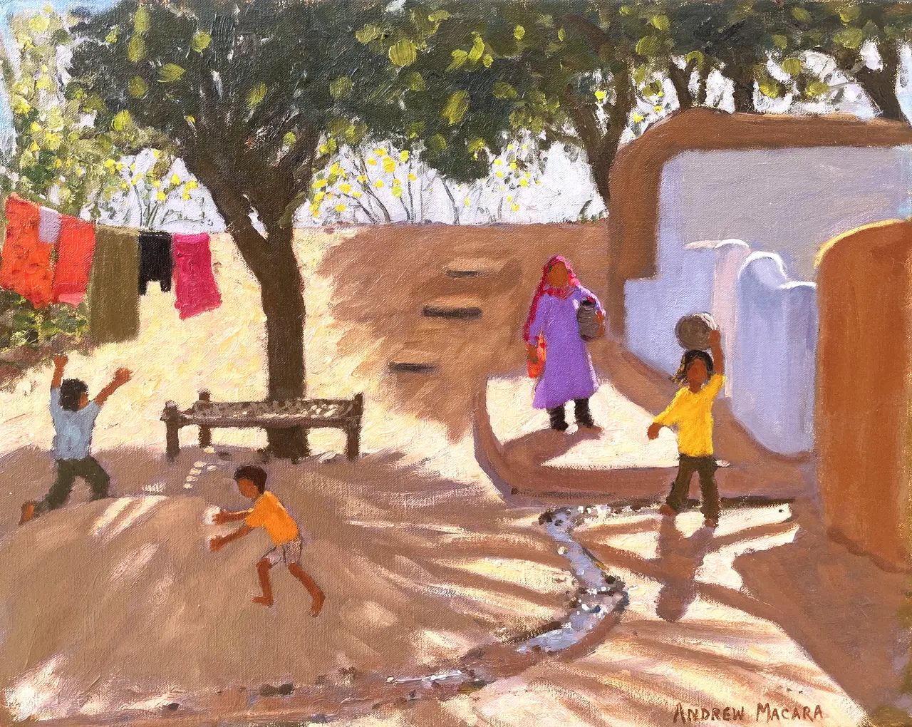 Andrew Macara - mother and three children, pushkar, india