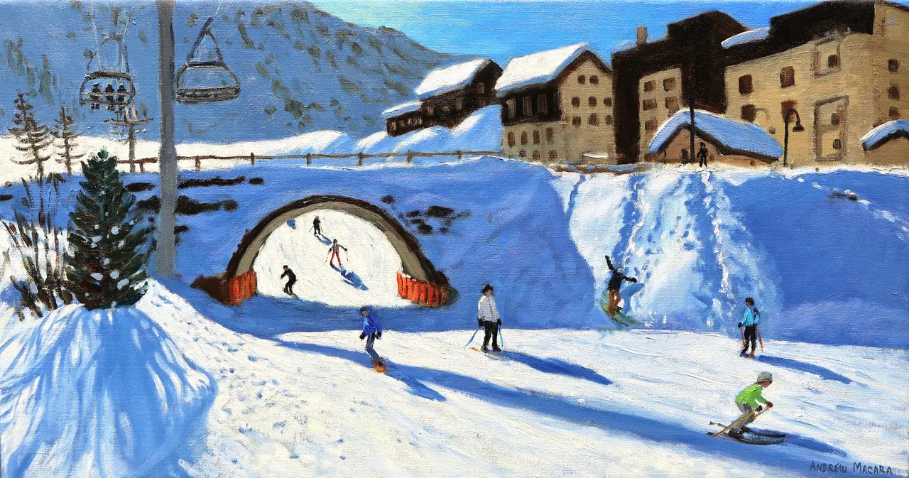Andrew Macara - the bridge, looking uphill, tignes