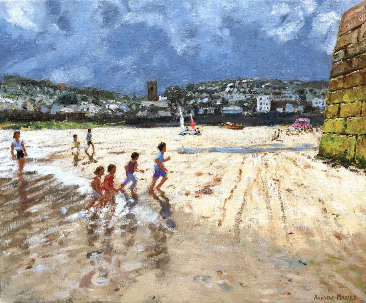 Andrew Macara - arrival of the ice cream van, st ives