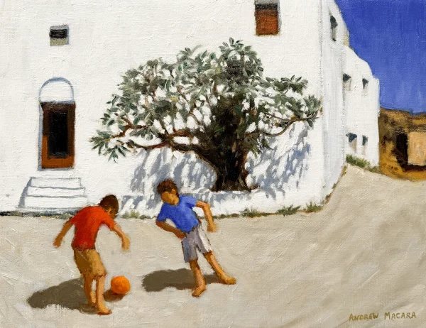 Andrew Macara - footballers, mykonos, greece