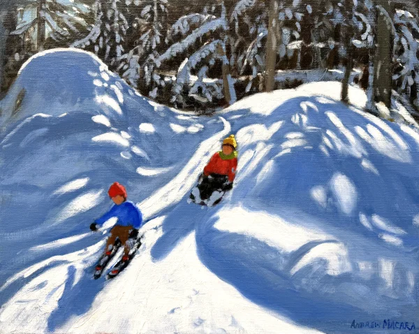 Andrew Macara - fun in the snow, rock city, selva val gardena, italy