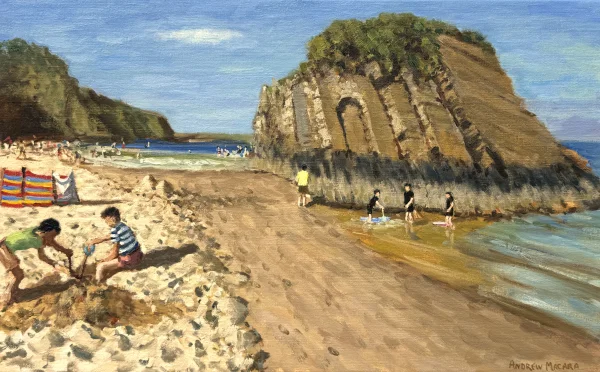 Andrew Macara - digging in the sand, tenby north beach