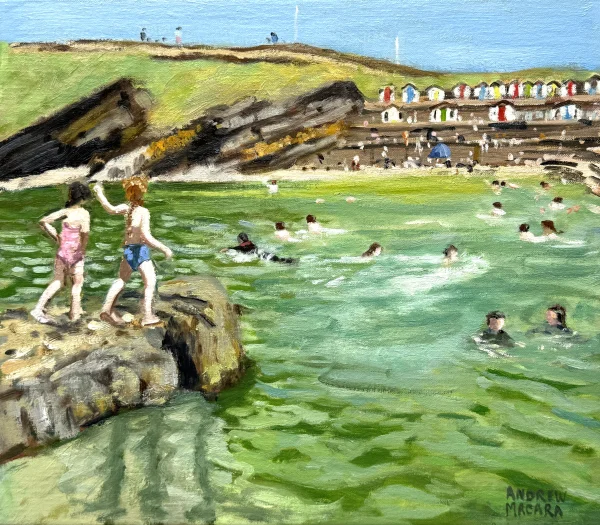 Andrew Macara - colourful beach huts, bude