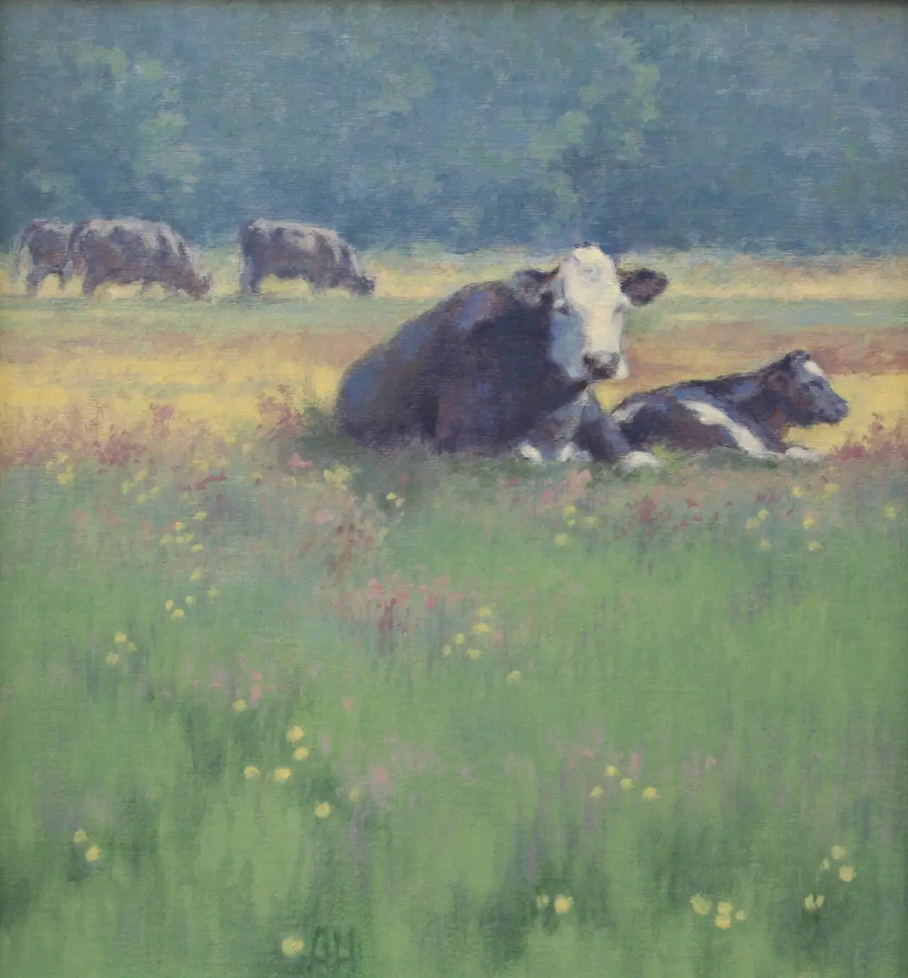 Ann Heat - seed heads, buttercups and daisy