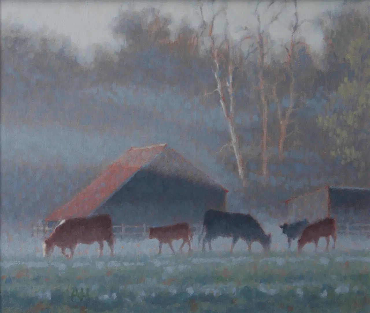Ann Heat - cart shed and cattle