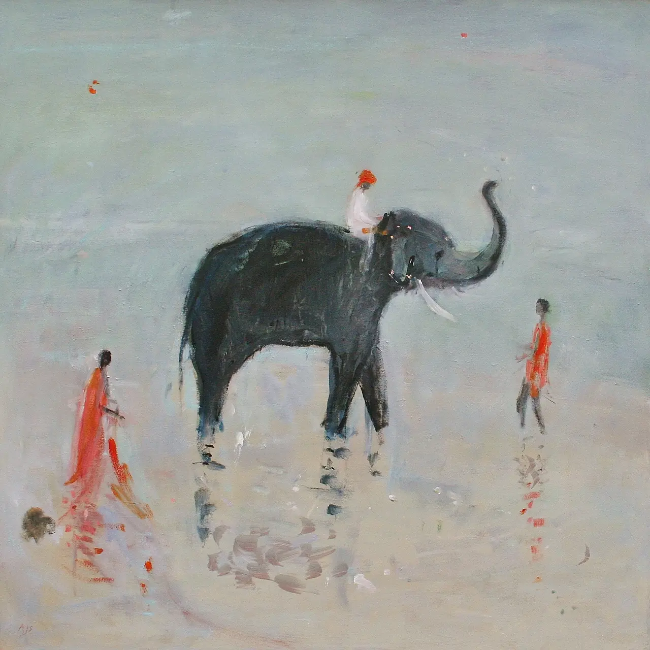 Ann Shrager - elephant in the pool