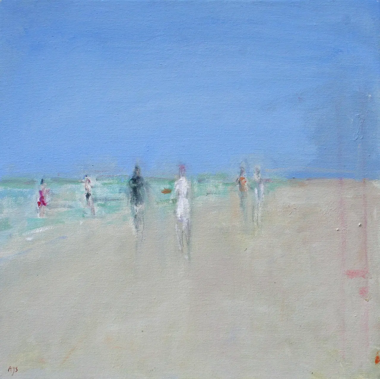 Ann Shrager - six figures on the beach