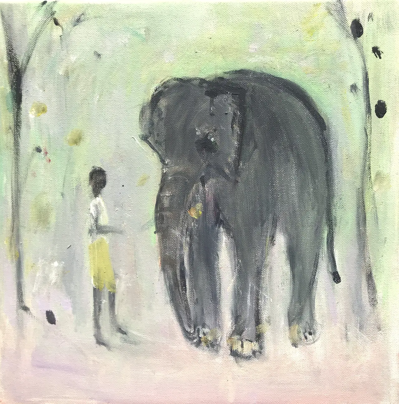 Ann Shrager - elephant and boy
