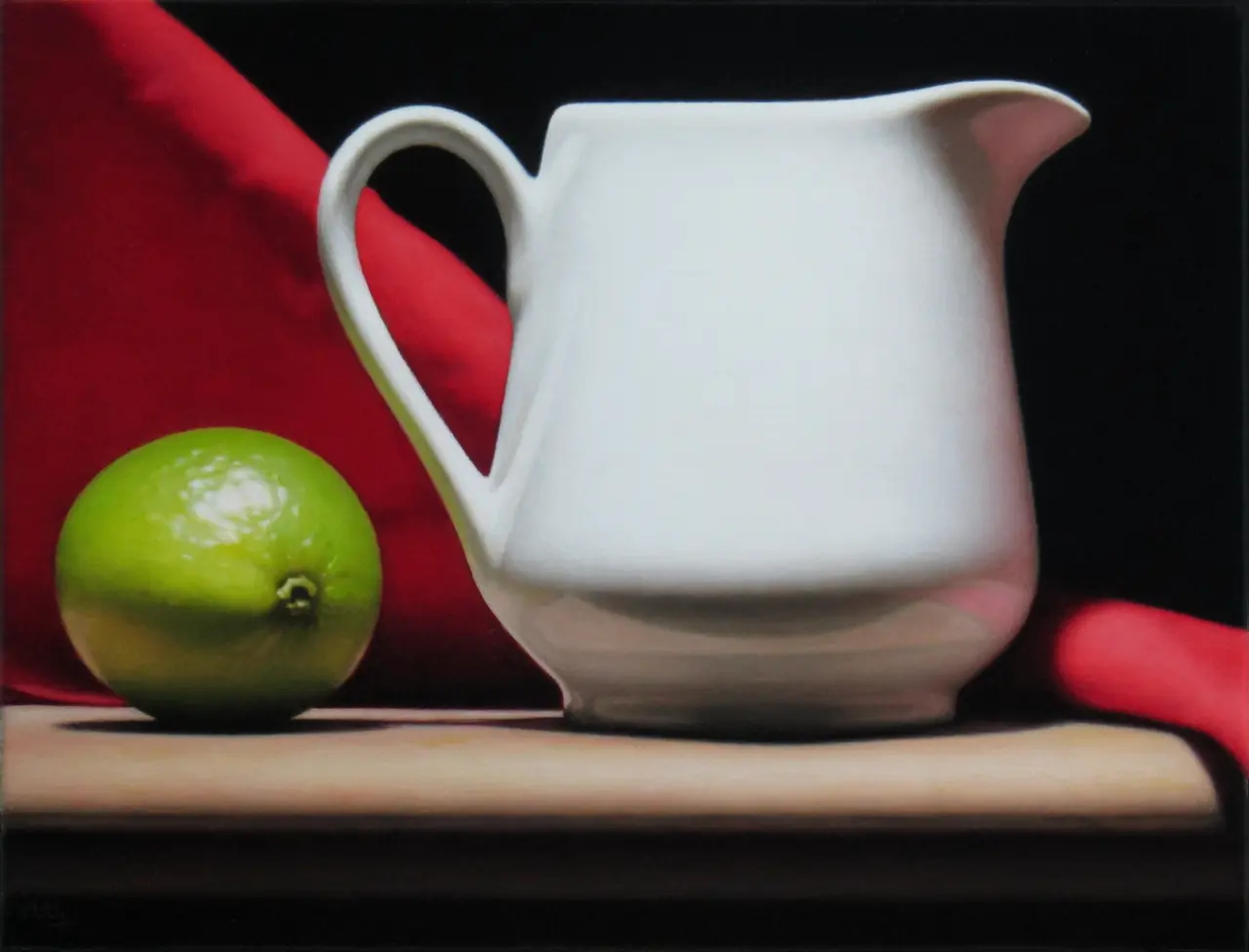 Anthony Ellis - still life with jug and lime