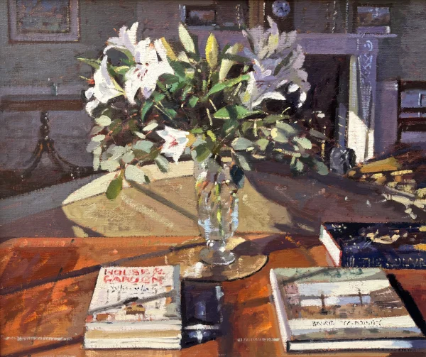 Bruce Yardley - lilies on the sofa table