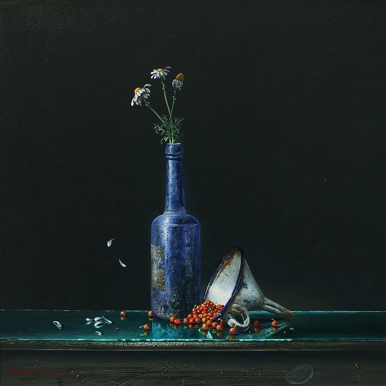 Bryan Hanlon - enameled funnel and red currants ii