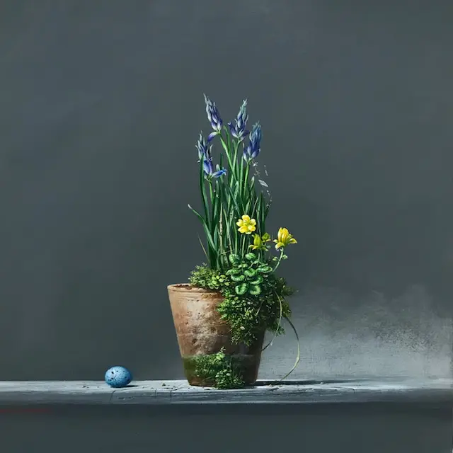 Bryan Hanlon - bluebells and thrushes egg