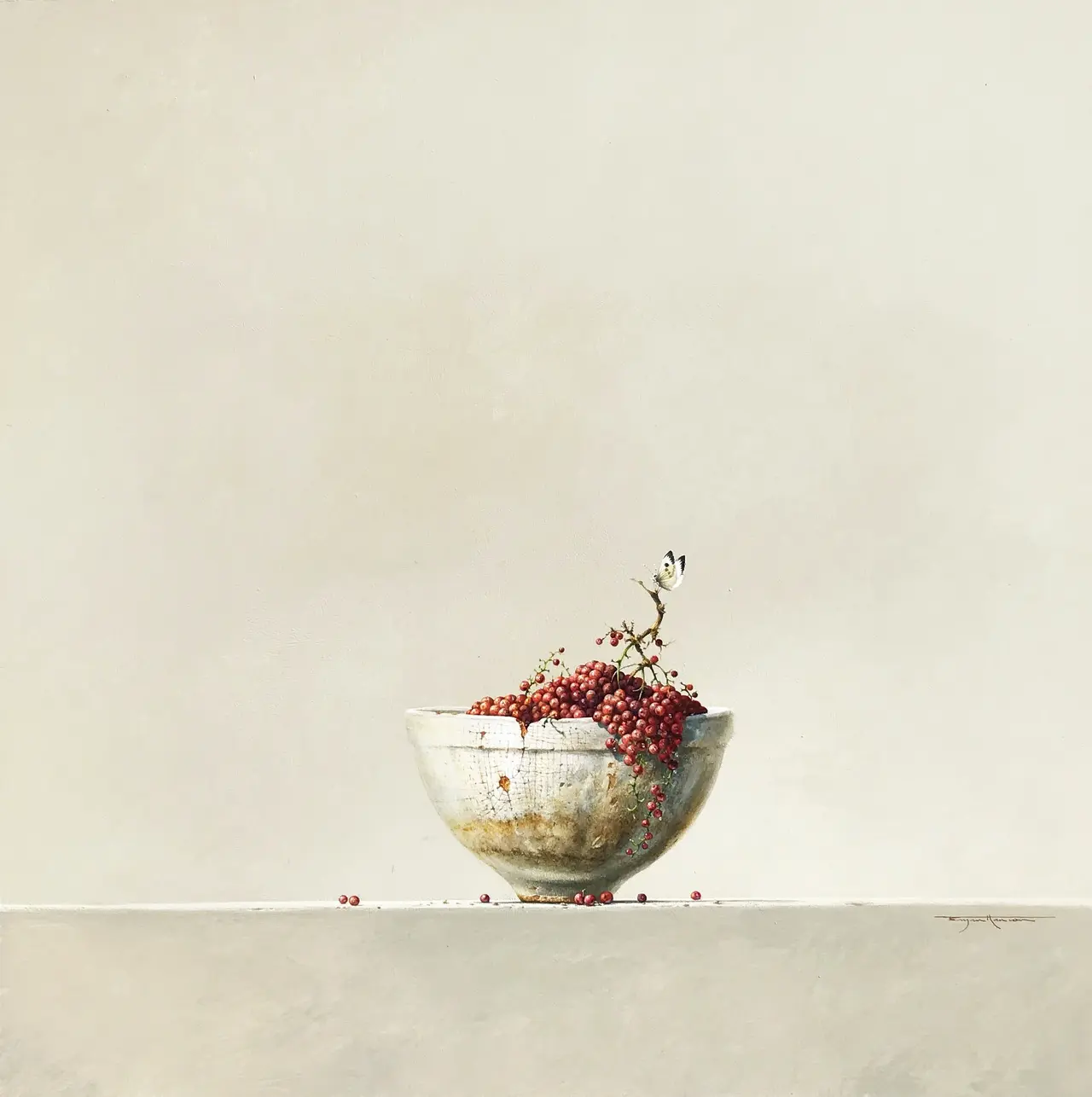 Bryan Hanlon - jelly mould, redcurrants and large white