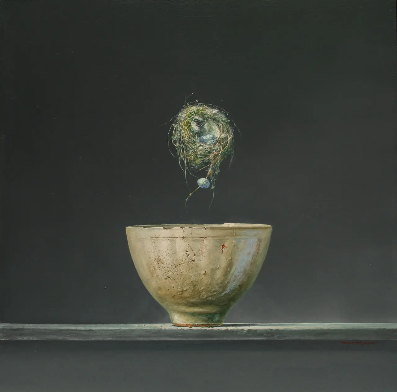 Bryan Hanlon - the beauty of simple things, goldfinch and jelly mould