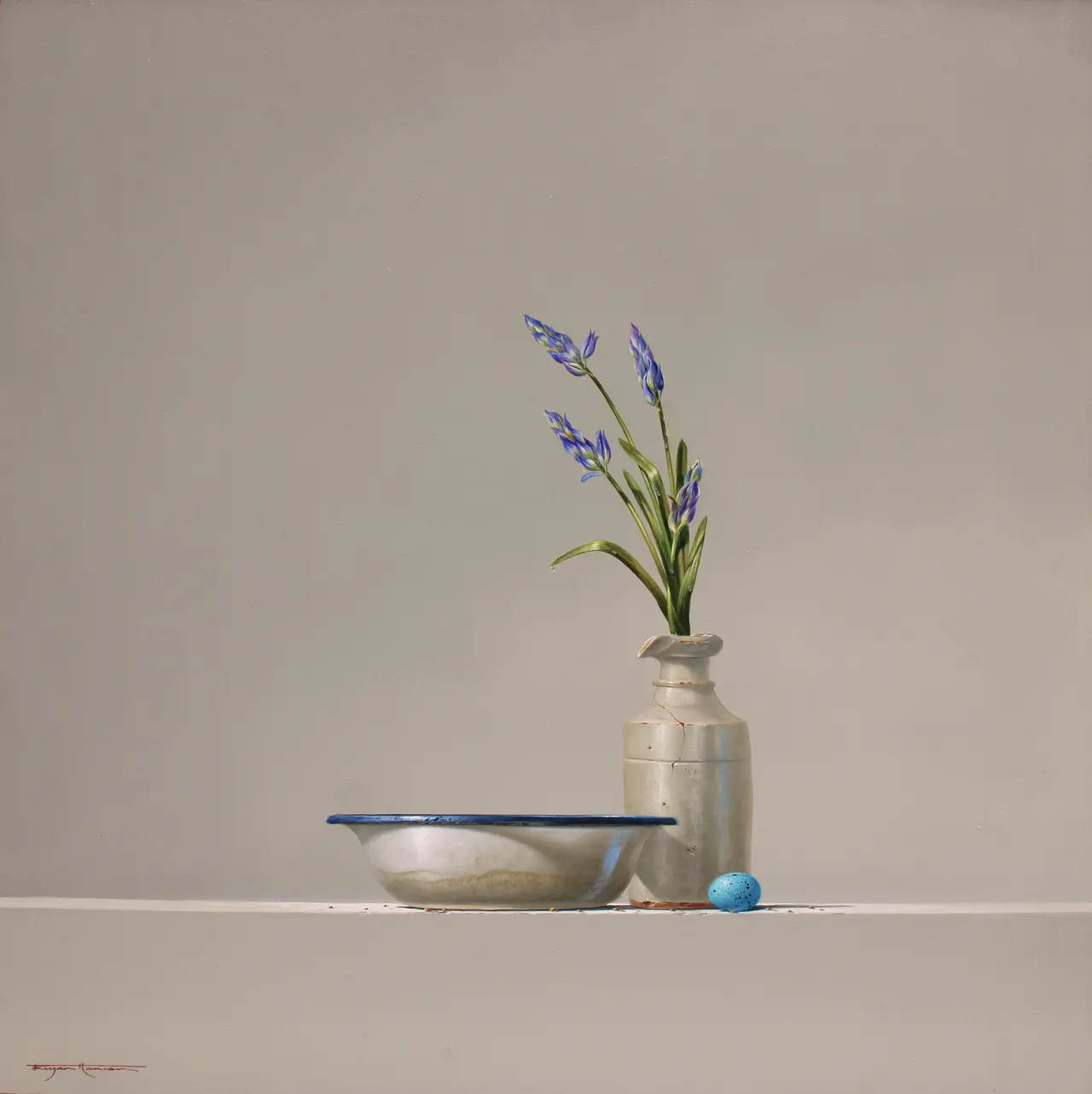 Bryan Hanlon - the beauty of simple things, bluebells and song thrush egg