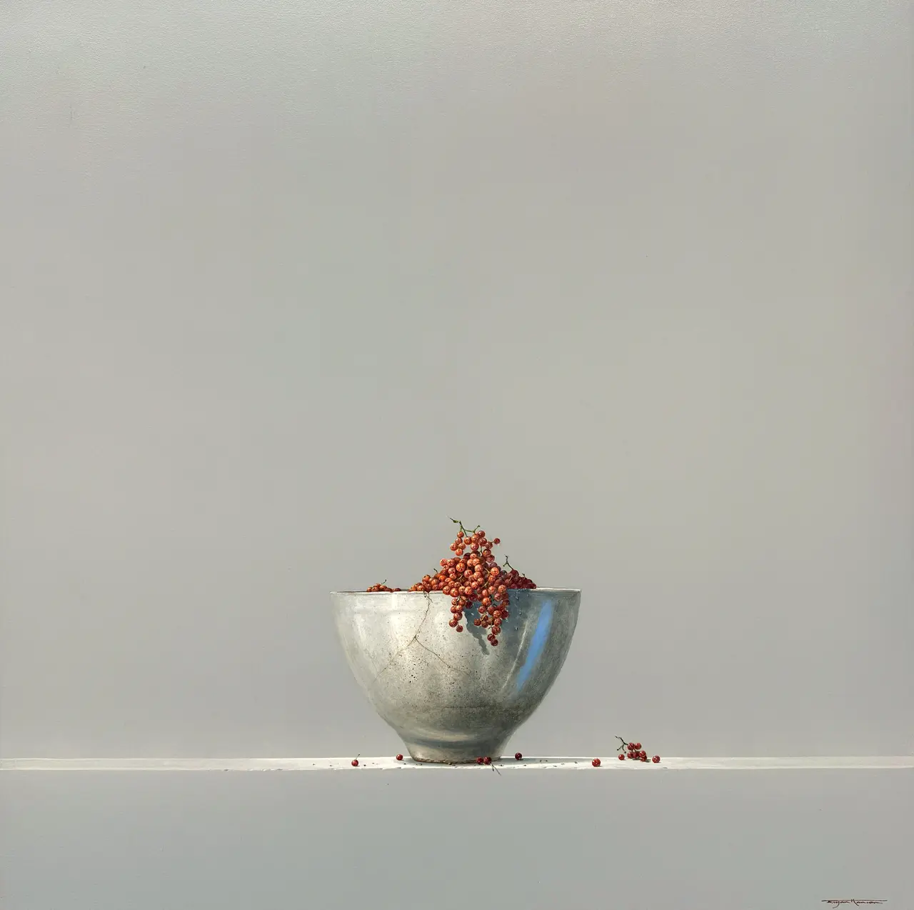 Bryan Hanlon - jelly mould and redcurrants from the garden
