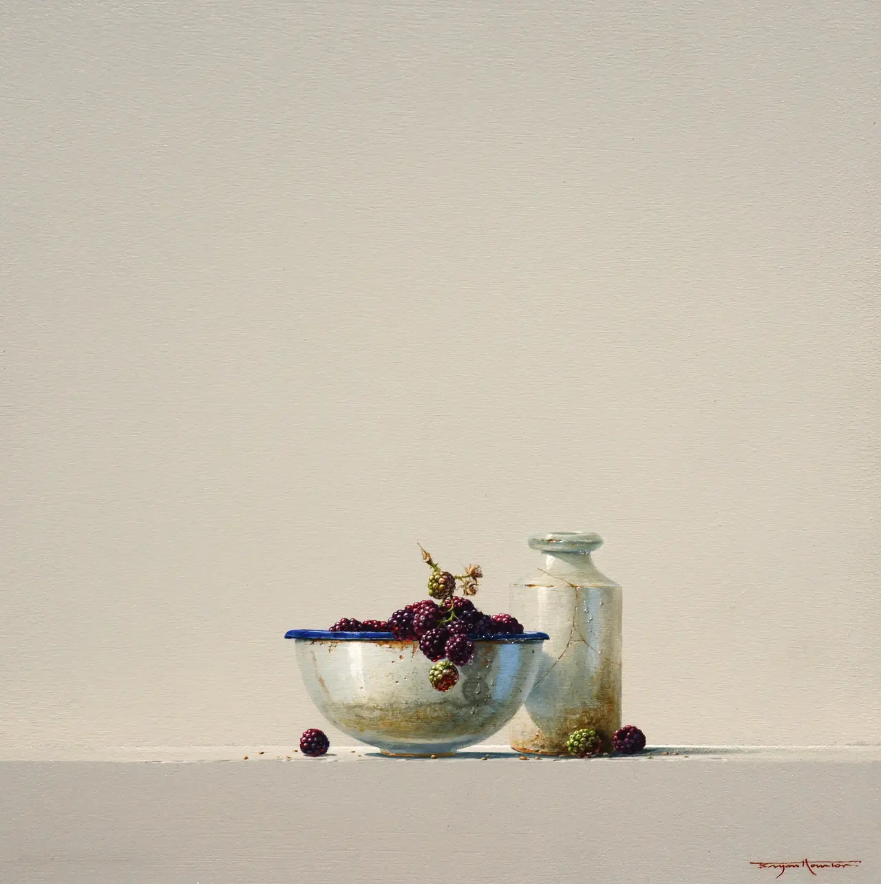 Bryan Hanlon - blackberries and glazed pot