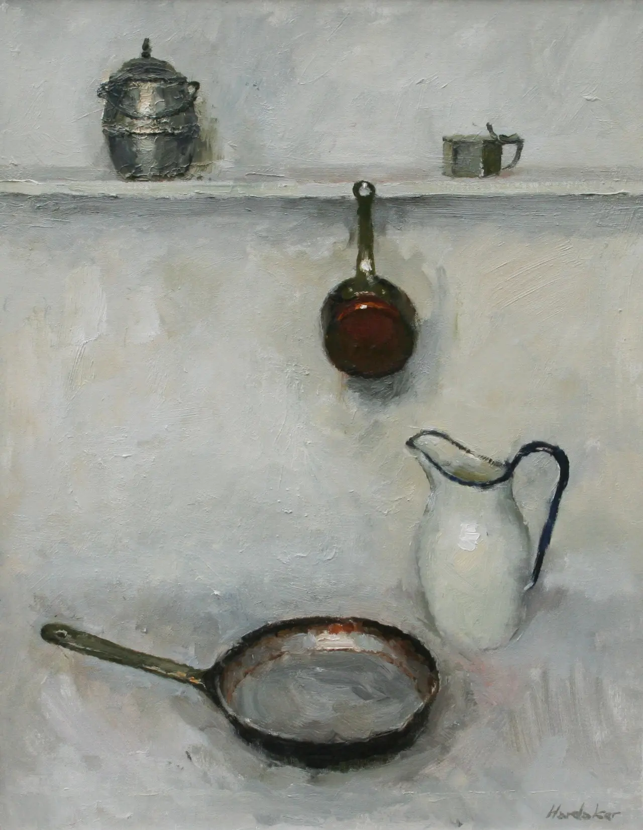 Charles Hardaker - still life with frying pan