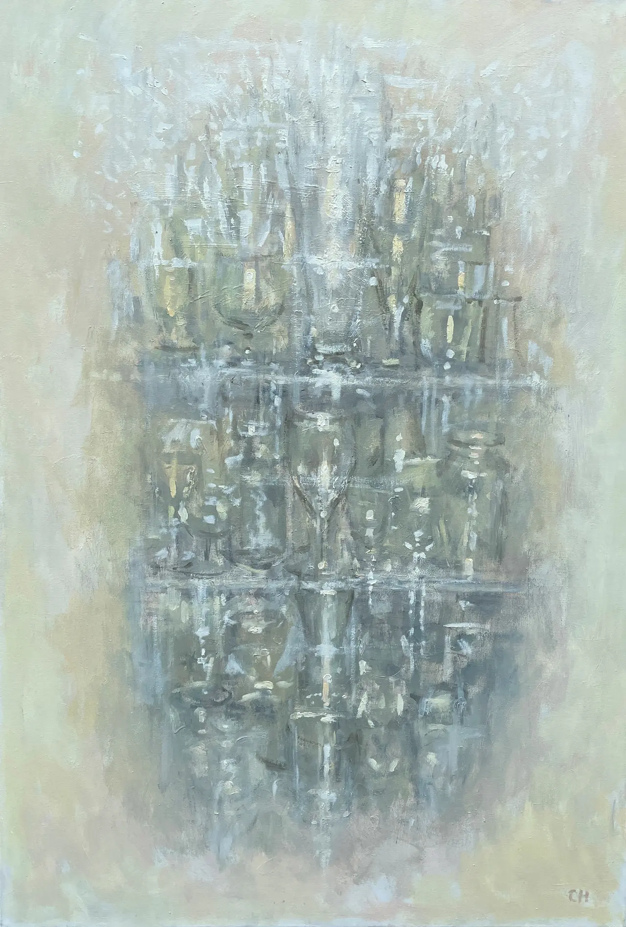 Charles Hardaker - contemporary still life with glasses