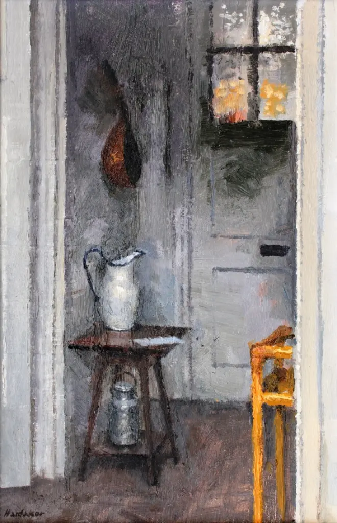 Charles Hardaker - interior with three objects