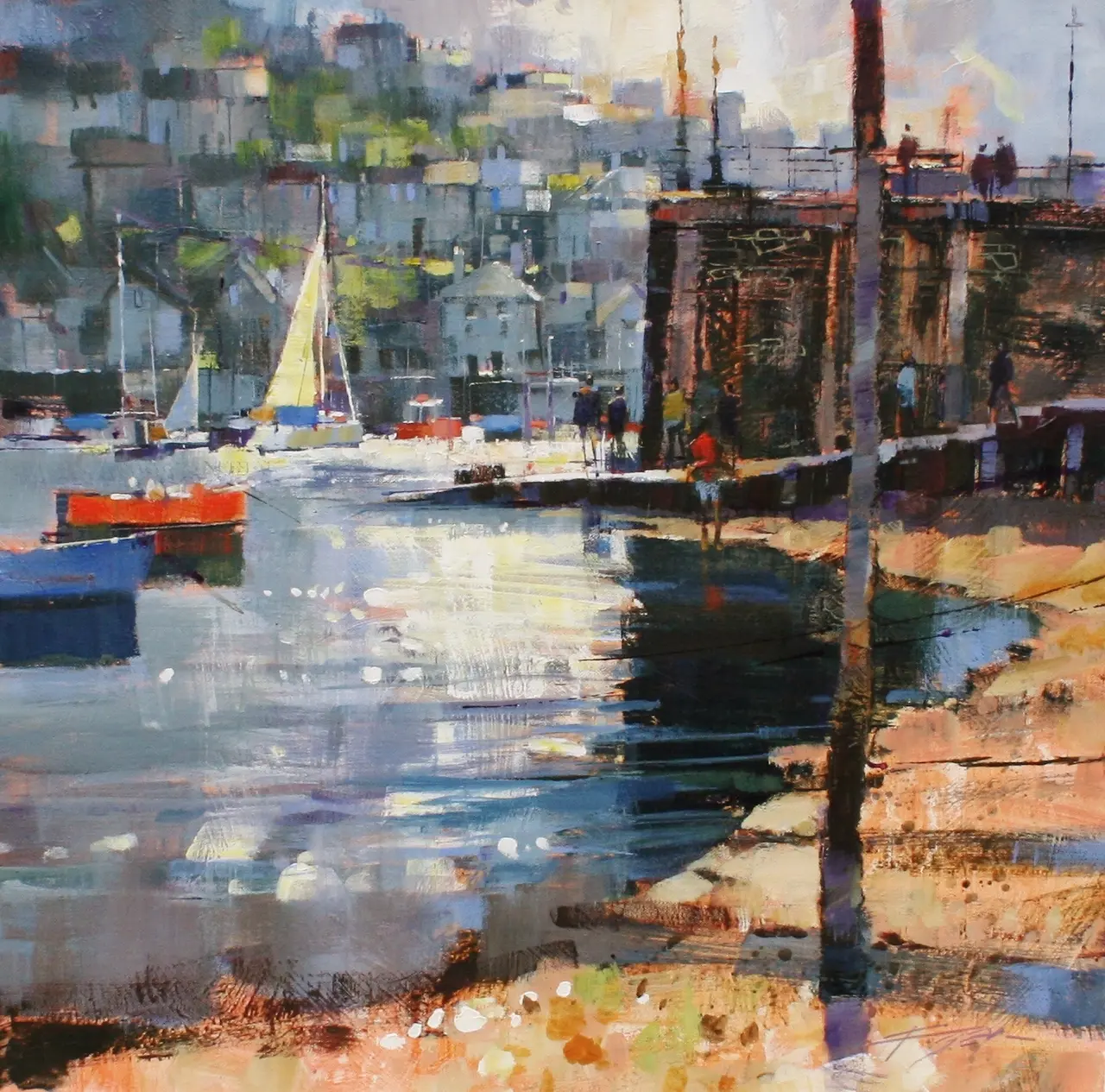 Chris Forsey - getting the ferry, fowey