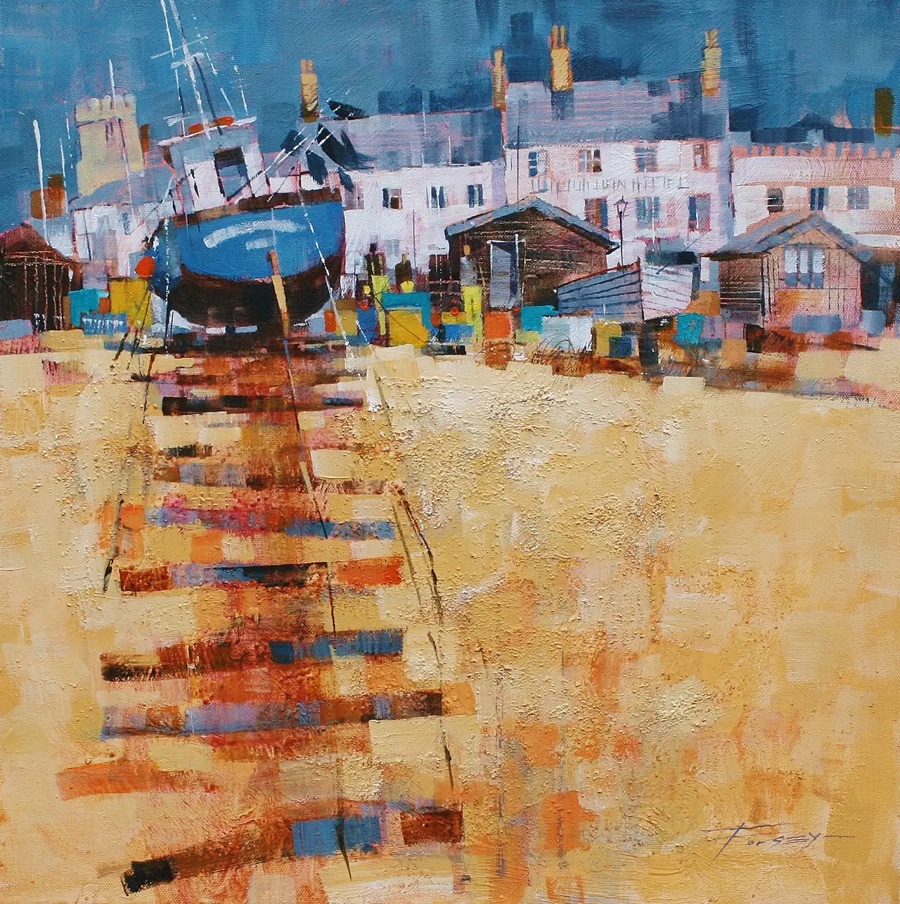 Chris Forsey - up the beach, aldeburgh