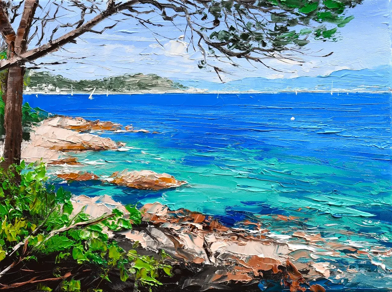 Colin Carruthers - sailing boat, the riviera