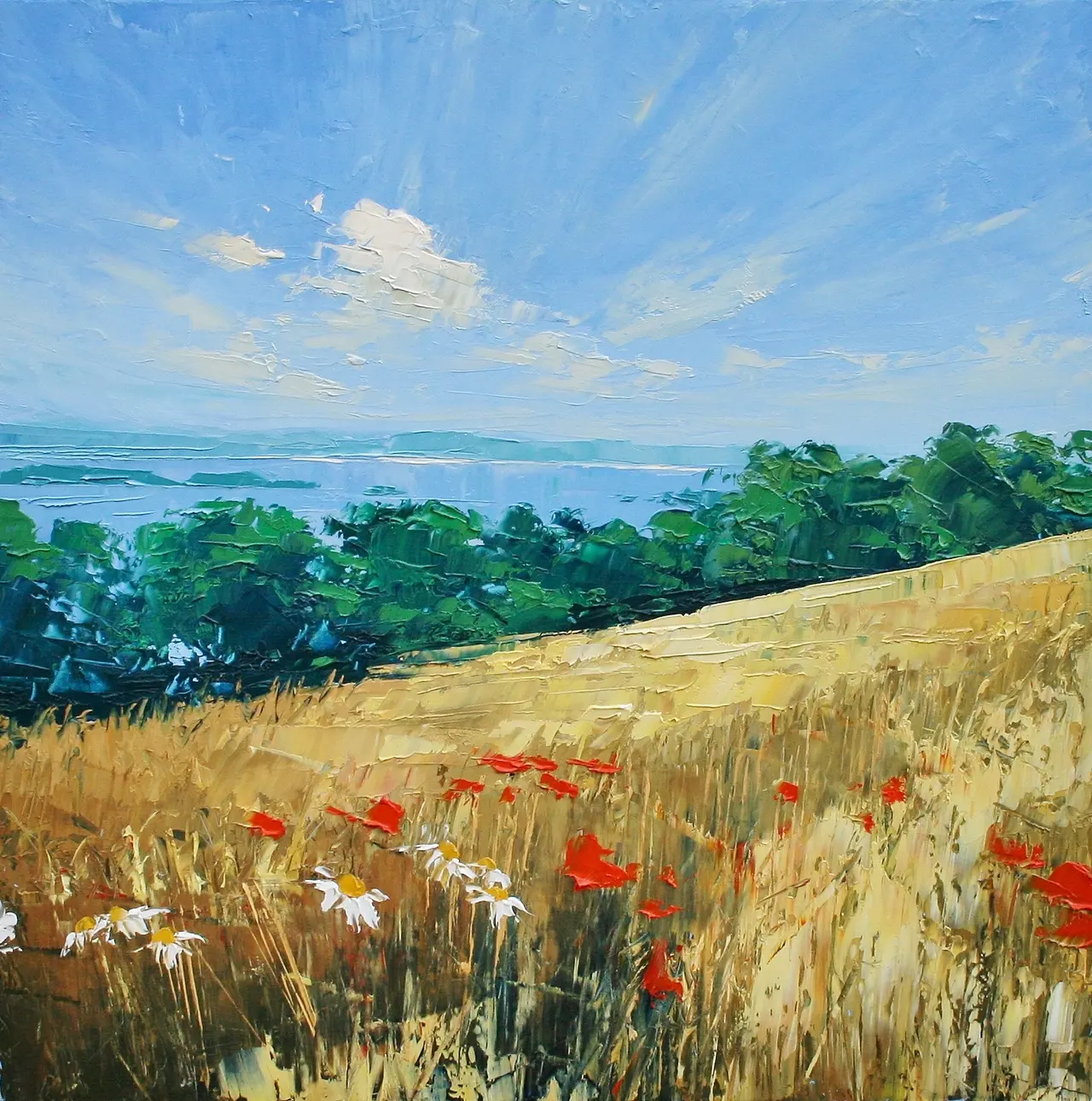 Colin Carruthers - harvest field, fife