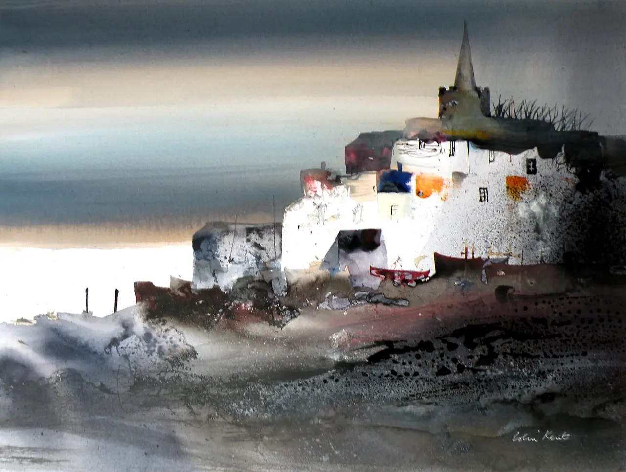 Colin Kent - village by the sea