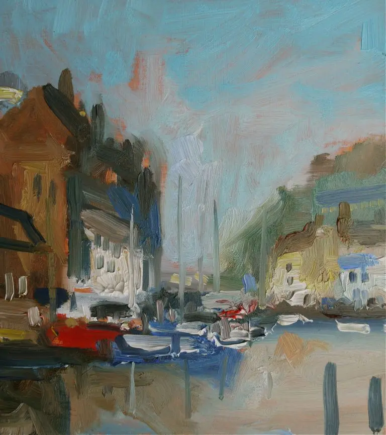 David Atkins - autumn day, weymouth harbour              