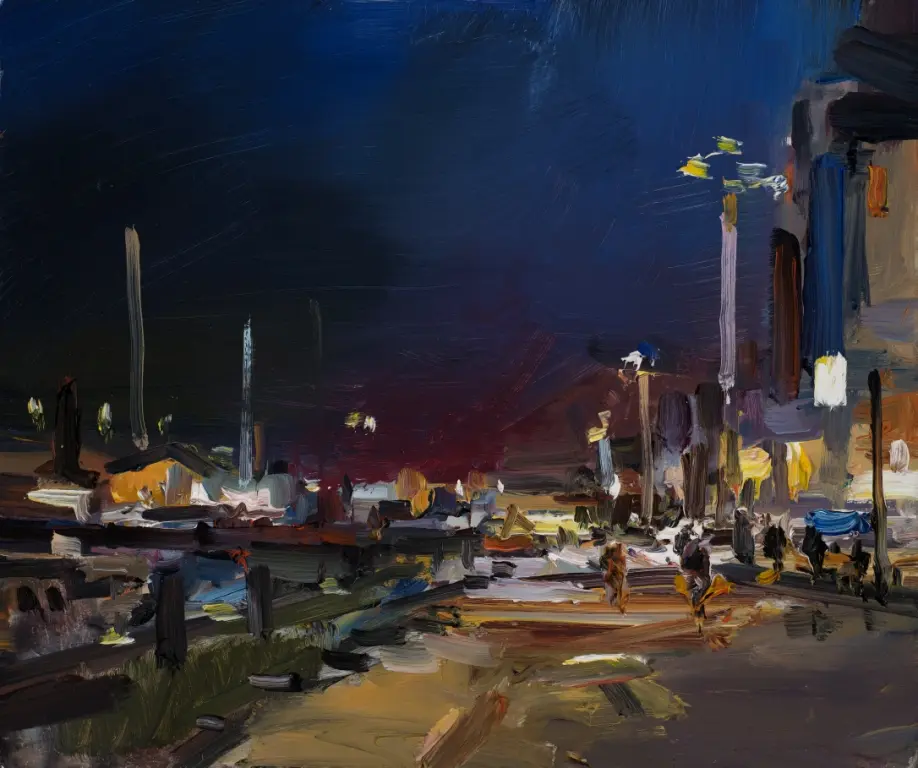 David Atkins - poole harbour at night