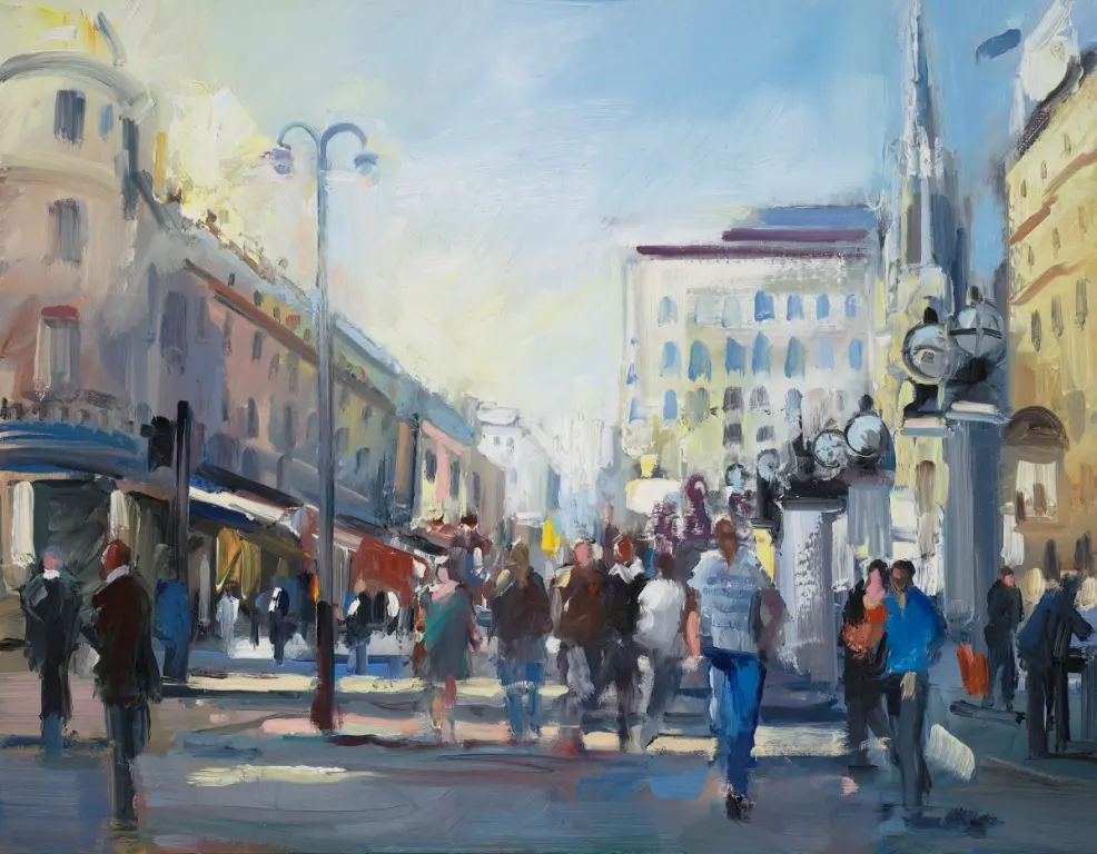 David Atkins - charing cross on a summer evening