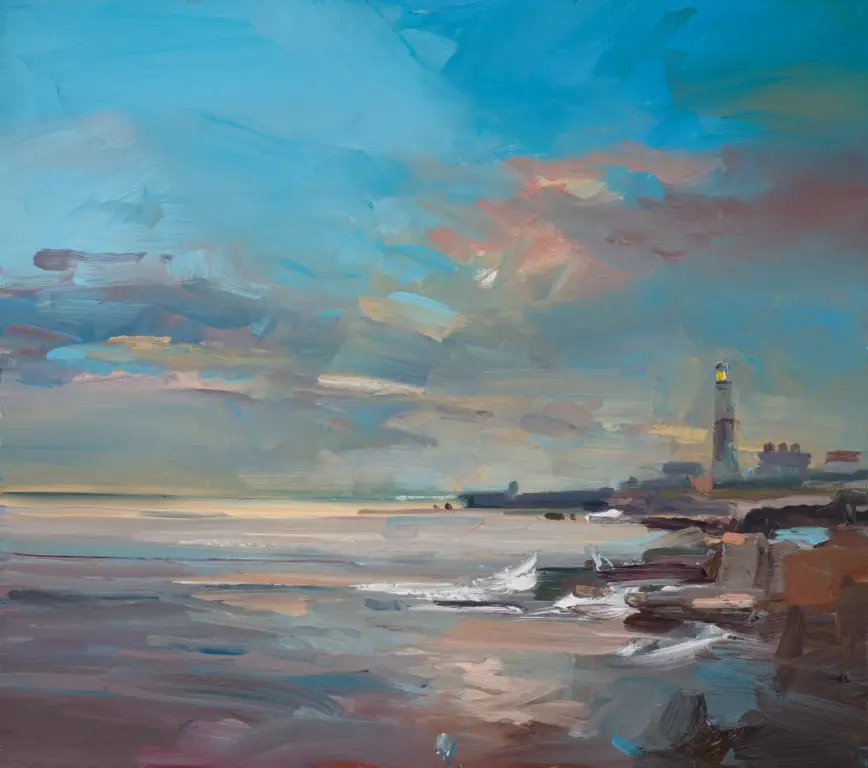 David Atkins - evening at the lighthouse, portland bill