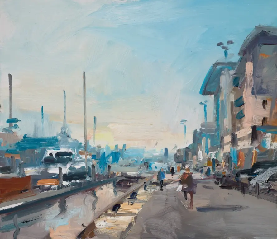 David Atkins - by the harbour on a sunny day