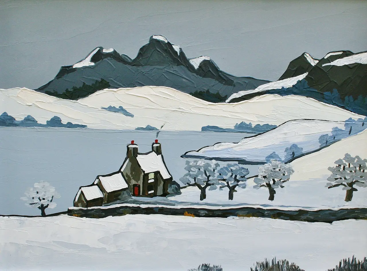 David Barnes - snowdonian hills in winter