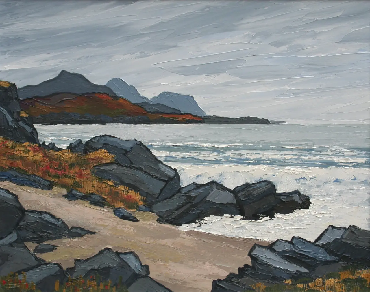 David Barnes - stormy seas off harris