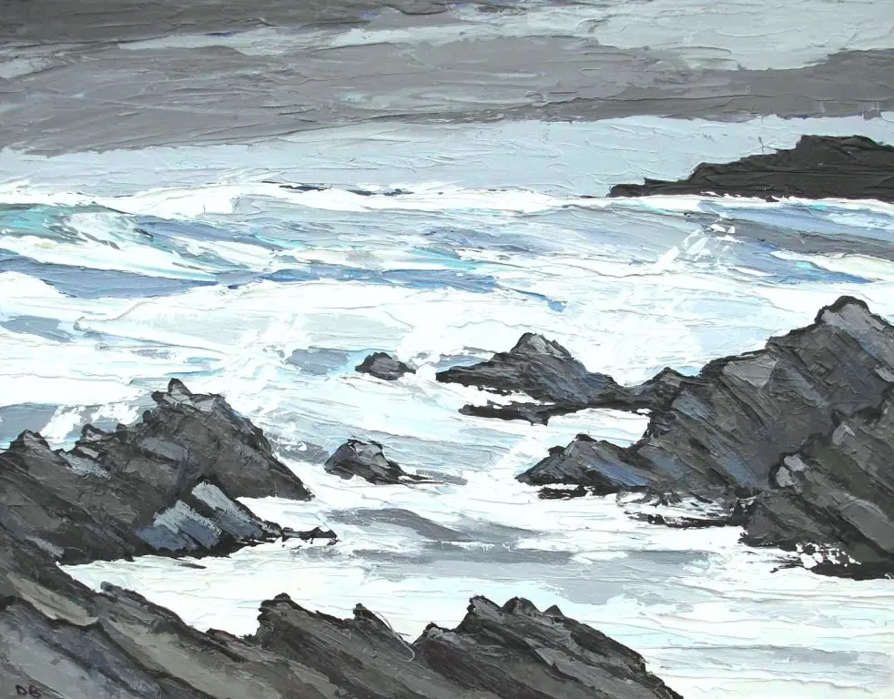 David Barnes - heavy seas off rhosneigr