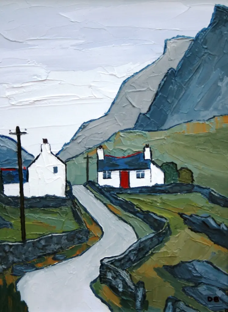 David Barnes - cottage with red door